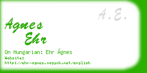 agnes ehr business card